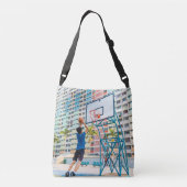 Cool Basketball Gift Crossbody Tas (Achterkant)