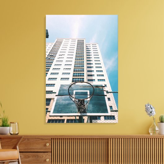 Cool Basketball Hoop Canvas Afdruk (Insitu (Woonkamer))
