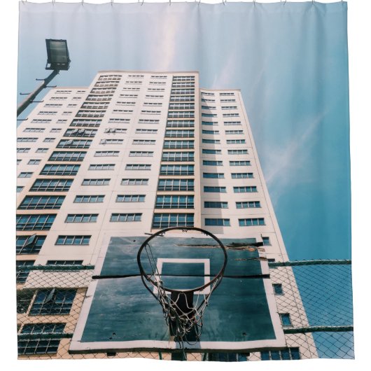 Cool Basketball Hoop Douchegordijn (Voorkant)