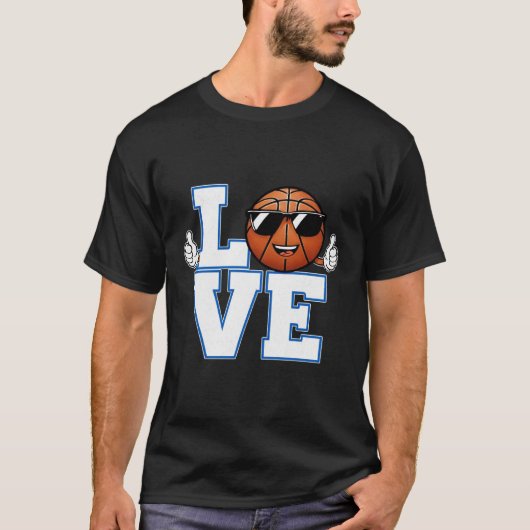 Cool Basketball Love Design | Grappige basketbalfa T-shirt (Voorkant)