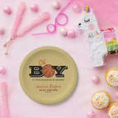 Cool Basketball "Oh Boy"-Baby shower Papieren Bordje (Feest)