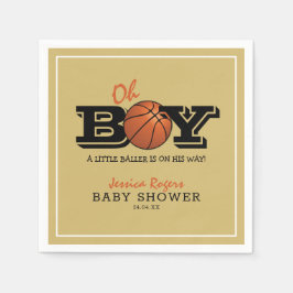 Cool Basketball "Oh Boy"-Baby shower Servet
