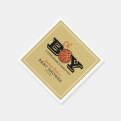 Cool Basketball "Oh Boy"-Baby shower Servet (Hoek)