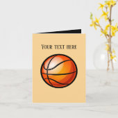 Cool Basketball sport voeg bericht toe Kaart (Gele Bloem)
