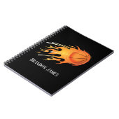 Cool Basketball sport voeg naam toe Notitieboek (Linkerzijde)