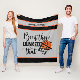 Cool Basketball Sports Lovers Voeg naam toe Fleece Deken