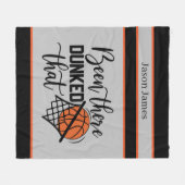Cool Basketball Sports Lovers Voeg naam toe Fleece Deken (Voorkant (Horizontaal))