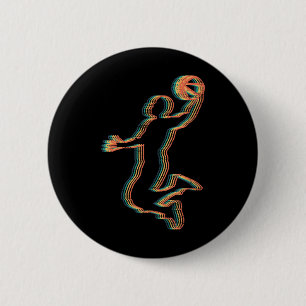 Cool  basketballers Slam Dunk Coach Si Ronde Button 5,7 Cm