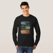 Cool basketbalontwerp met 3 kleuren t-shirt (Voorkant volledig)