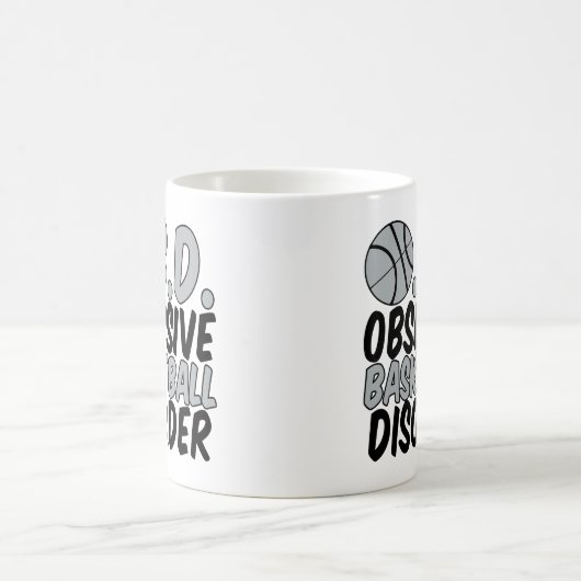 Cool Basketbalspeler Humor Zwart Grijs Kinderen Koffiemok (Center)