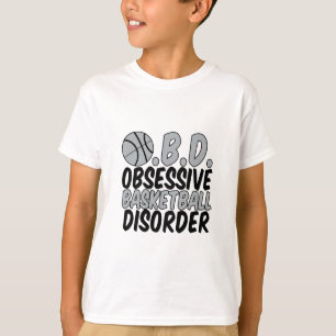 Cool Basketbalspeler Humor Zwart Grijs Kinderen T-shirt
