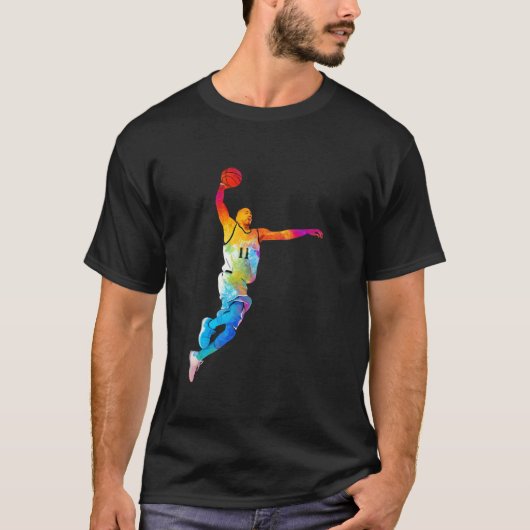 Cool basketbalspelers kunst voor mannen vrouwen ba t-shirt (Voorkant)