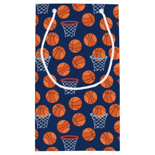 cool basketbalsportpatroon klein cadeauzakje (Achterkant)