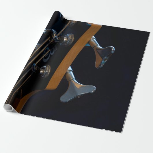 Cool Bass Guitar Cadeaupapier (Uitgerold)