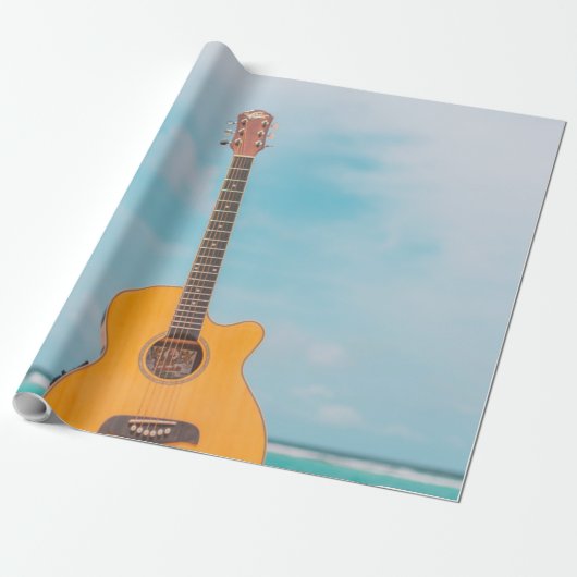 Cool Bass Guitar Cadeaupapier (Uitgerold)