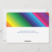 COOL BAT MITZVAH vet kleurrijke regenboog streep Kaart (Achterkant)