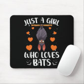 Cool Bat Voor Vrouwen Meisjes Fruit Bat Liefhebber Muismat (Met muis)