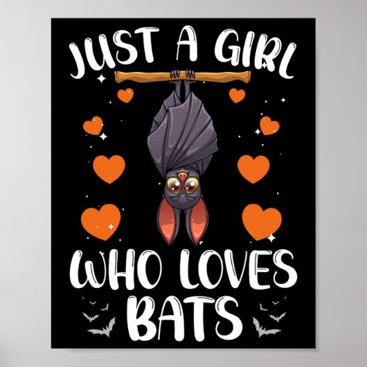 Cool Bat Voor Vrouwen Meisjes Fruit Bat Liefhebber Poster (Voorkant)
