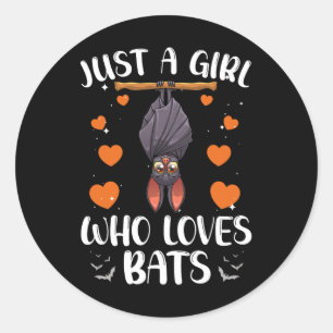 Cool Bat Voor Vrouwen Meisjes Fruit Bat Liefhebber Ronde Sticker