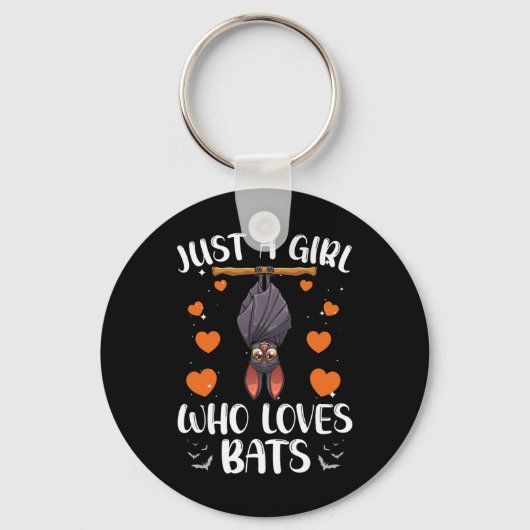 Cool Bat Voor Vrouwen Meisjes Fruit Bat Liefhebber Sleutelhanger (Voorkant)