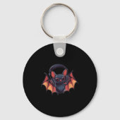 Cool Bat With Headphones Flies With Cool Jams For Sleutelhanger (Voorkant)