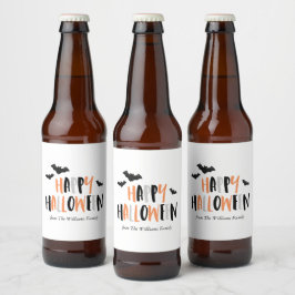 Cool Bats Halloween Party Bier Etiket