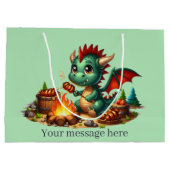 Cool BBQ Dragon tekst toevoegen Groot Cadeauzakje (Achterkant)