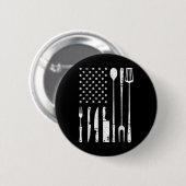 Cool BBQ Grilling Design voor Mannen Vrouwen Barbe Ronde Button 5,7 Cm (Voorkant /achterkant)