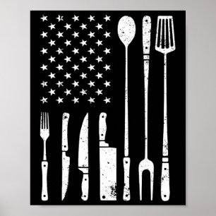 Cool Bbq-grillontwerp voor mannen en vrouwen Byrbe Poster