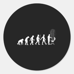 Cool Bbq-grillontwerp voor mannen vrouwen Byrbecue Ronde Sticker