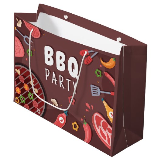 Cool bbq party lovers groot cadeauzakje (Voorkant Gekanteld)