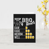 Cool BBQ Timer Raw Rare Medium Well Funny Beer Dri Kaart (Gele Bloem)