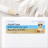 Cool Beach Baby Boy Adres Etiket (Insitu)