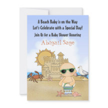 Cool Beach Baby en Sandcastle Neutraal Baby shower