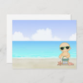 Cool Beach Baby ~ Neutraal Briefkaart (Voorkant / Achterkant)
