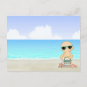Cool Beach Baby ~ Neutraal Briefkaart (Voorkant)