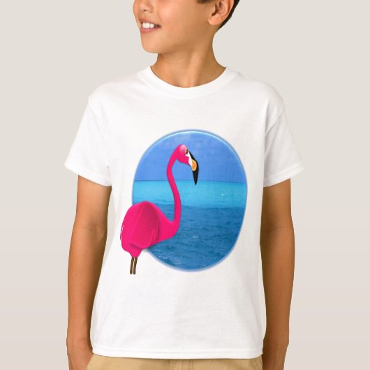 Cool Beach Flamingo T-shirt (Voorkant)
