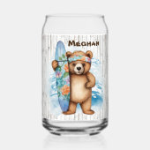 Cool beach house beer naam toevoegen blikvorm glas (Voorkant)