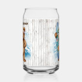 Cool beach house beer naam toevoegen blikvorm glas (Links)