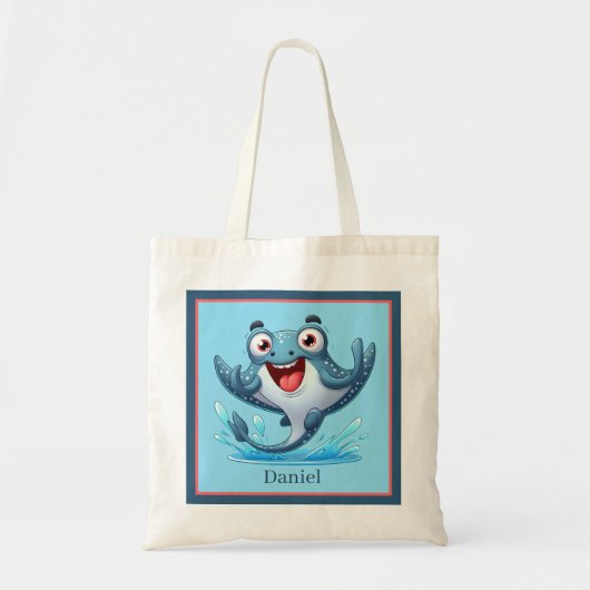 Cool beach naam toevoegen kinder stingray tote bag (Voorkant)