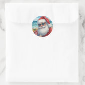 Cool Beach Santa Sticker – Tropical Holiday Vibes (Tas)