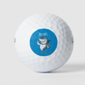 cool beach shark naam toevoegen Golf Balls Golfballen (Voorkant)