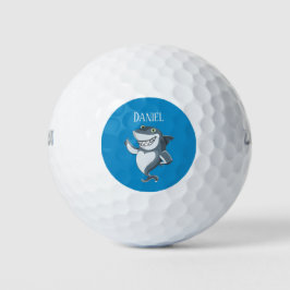cool beach shark naam toevoegen Golf Balls Golfballen