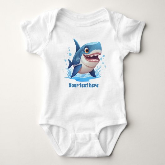 Cool beach shark tekst toevoegen jongen Baby jonge Romper (Voorkant)