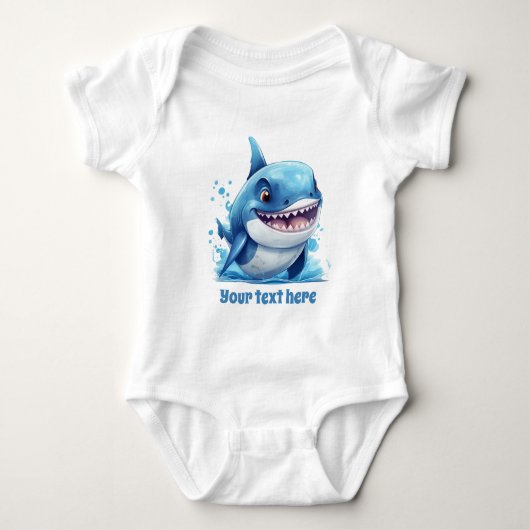 Cool beach shark tekst toevoegen romper (Voorkant)