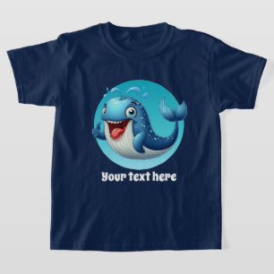 Cool Beach tekst toevoegen unisex kinder walvis T-shirt