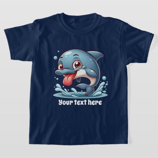 Cool Beach tekst unisex kinder dolfijn toevoegen T-shirt (Laagn)