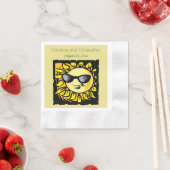 Cool Beach Wedding Party Summer Sun Sunglass Fun Servet (Insitu)