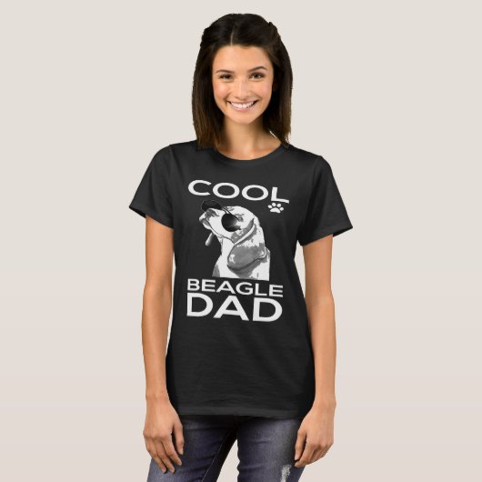 Cool Beagle Dad Dog T-shirt Beagle (Voorkant volledig)