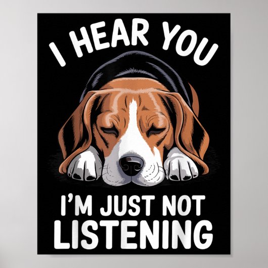 Cool Beagle Design For Men Women Dog Themed Beagle Poster (Voorkant)